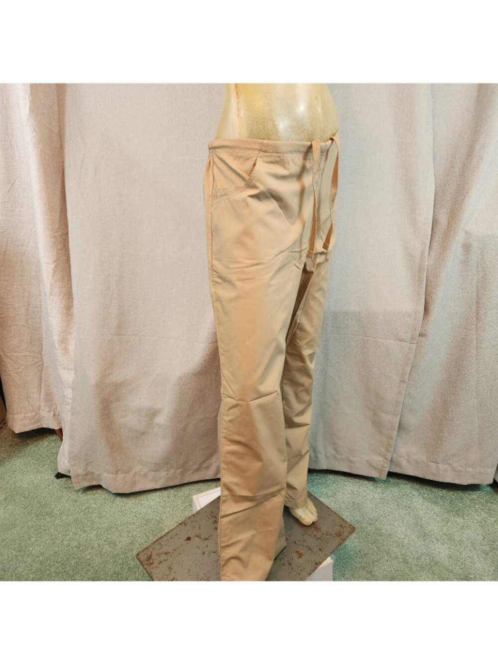 Maevn Khaki Brown XL XLARGE Elastic Waist Comfort Pants Scrubs Work Womens NEW - Picture 4 of 5